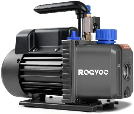 rogvoc 35 cfm vacuum pump 110v 14 hp single stage hvac vacuum pump